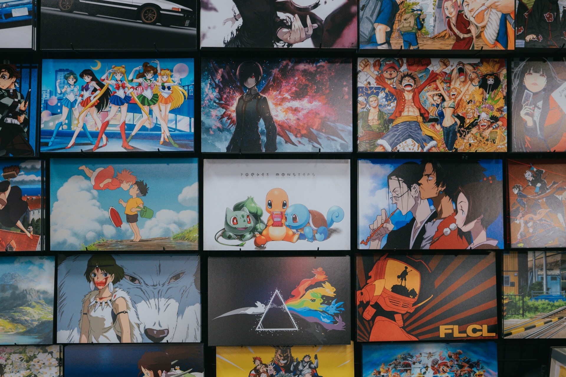 collage of anime images