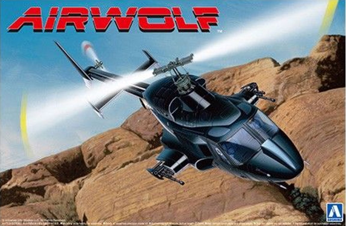 Aoshima Airwolf limited edition helicopter plastic military model kit Aoshima Airwolf limited edition helicopter plastic military model kit