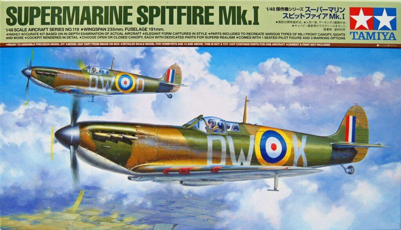 Tamiya Supermarine Spitfire model kit Tamiya Supermarine Spitfire model kit